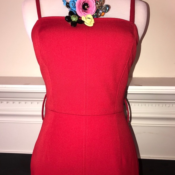 Forever 21 Spaghetti Strap Red Sweetheart Dress - Picture 4 of 8